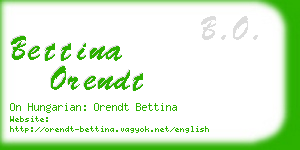bettina orendt business card